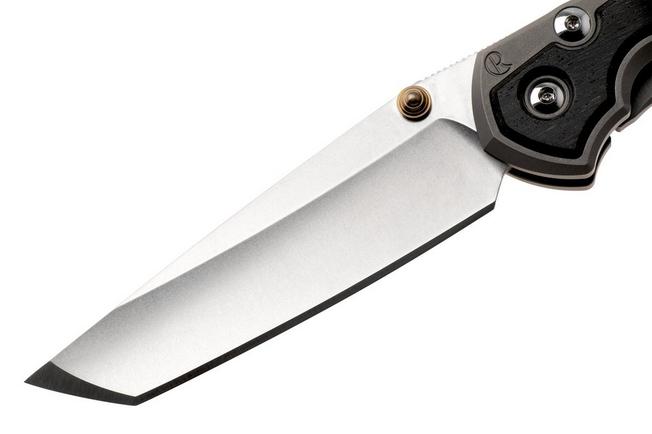 Afbeelding voor Chris Reeve Small Sebenza 31, S31-1130, Stonewashed CPM MagnaCut Tanto, Glass Blasted Titanium, Bog Oak Inlay, zakmes