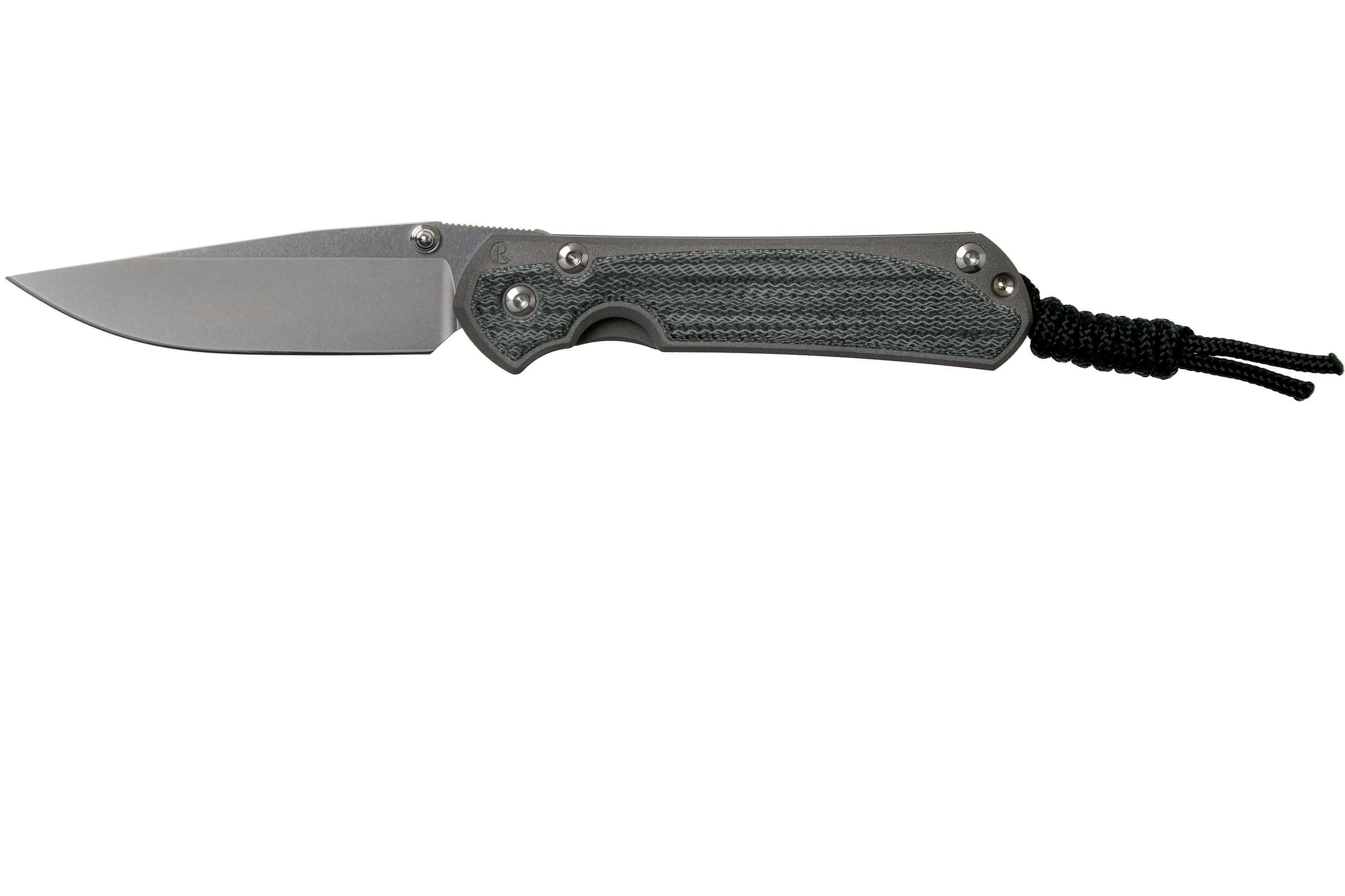 Chris Reeve Sebenza 31 Small Black Canvas Micarta inlay S31-1200 pocket ...