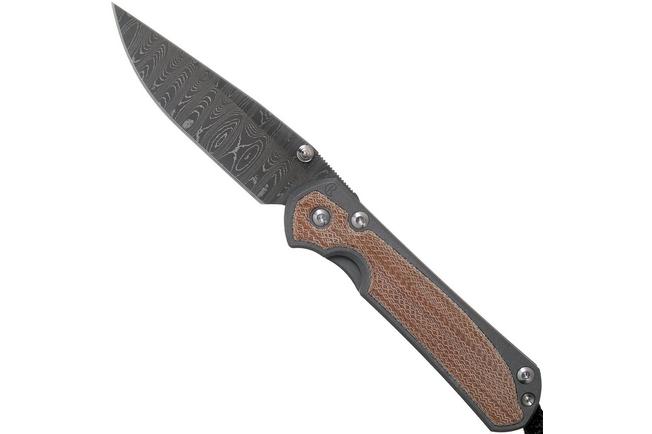 Bild für Chris Reeve Sebenza 31 Small Natural Canvas Micarta Ladder Damascus S31-1220 Taschenmesser