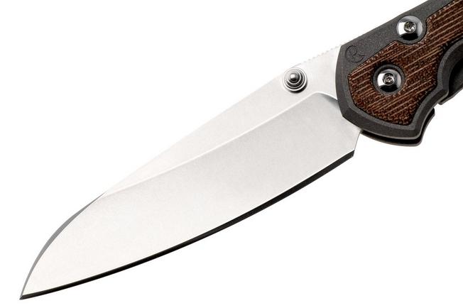Afbeelding voor Chris Reeve Small Sebenza 31, S31-1222, Stonewashed CPM MagnaCut Insingo, Sand Blasted Titanium, Natural Canvas Micarta Inlay, zakmes