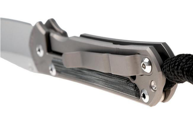 Afbeelding voor Chris Reeve Small Sebenza 31, S31-1224, Stonewashed CPM MagnaCut Insingo, Glass Blasted Titanium, Black Canvas Micarta Inlay, zakmes