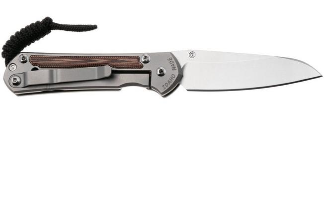 Afbeelding voor Chris Reeve Small Sebenza 31 Insingo S31-1226, Stonewashed CPM MagnaCut, Glass Blasted Titanium, Black Canvas Micarta Inlay, zakmes