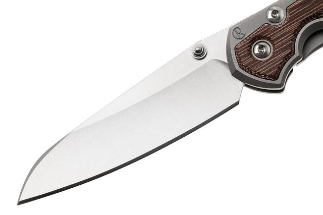 Afbeelding voor Chris Reeve Small Sebenza 31 Insingo S31-1226, Stonewashed CPM MagnaCut, Glass Blasted Titanium, Black Canvas Micarta Inlay, zakmes