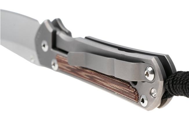 Afbeelding voor Chris Reeve Small Sebenza 31 Insingo S31-1226, Stonewashed CPM MagnaCut, Glass Blasted Titanium, Black Canvas Micarta Inlay, zakmes