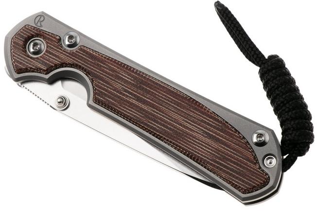 Afbeelding voor Chris Reeve Small Sebenza 31 Insingo S31-1226, Stonewashed CPM MagnaCut, Glass Blasted Titanium, Black Canvas Micarta Inlay, zakmes