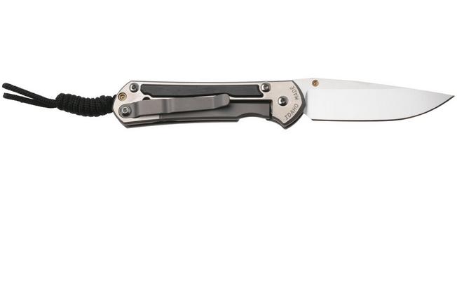 Afbeelding voor Chris Reeve Small Sebenza 31 S31-1620, Satin CPM MagnaCut, Polished Titanium, Bog Oak Inlay zakmes