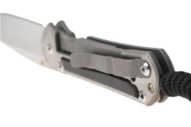 Afbeelding voor Chris Reeve Small Sebenza 31 S31-1620, Satin CPM MagnaCut, Polished Titanium, Bog Oak Inlay zakmes