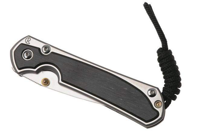 Afbeelding voor Chris Reeve Small Sebenza 31 S31-1620, Satin CPM MagnaCut, Polished Titanium, Bog Oak Inlay zakmes