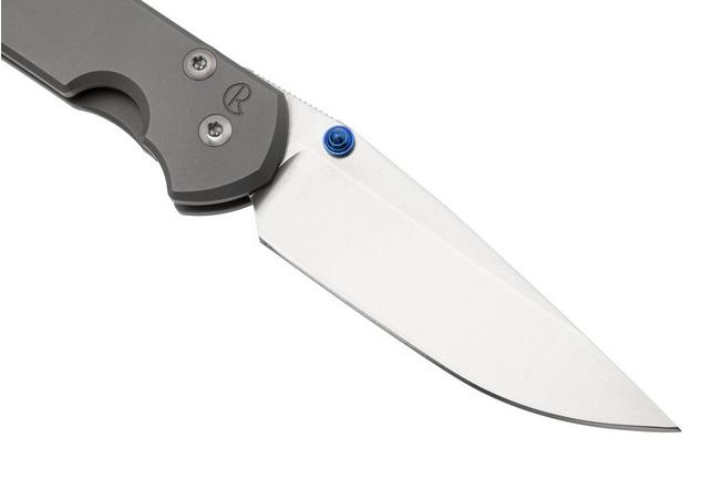 Afbeelding voor Chris Reeve Small Sebenza 31 S31-1645, Stonewashed MagnaCut Droppoint, Plain Glass Blasted Titanium, linkshandig zakmes