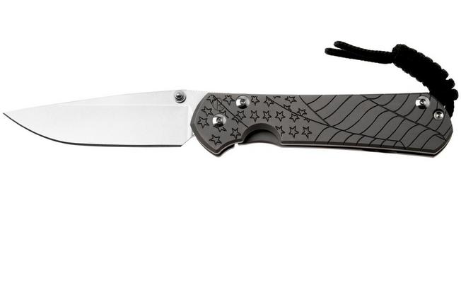 Afbeelding voor Chris Reeve Small Sebenza 31, S31-1690, CGG Forever Flag, Stonewashed CPM MagnaCut, Glass Blasted Titanium, zakmes