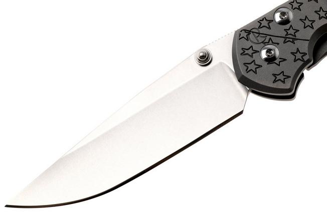 Afbeelding voor Chris Reeve Small Sebenza 31, S31-1690, CGG Forever Flag, Stonewashed CPM MagnaCut, Glass Blasted Titanium, zakmes