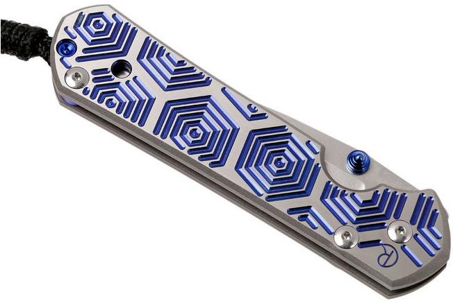 Image for Chris Reeve Large Sebenza 21 Hex in Blue CGG L21-1042 pocket knife