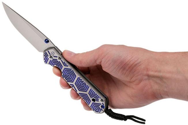 Image for Chris Reeve Large Sebenza 21 Hex in Blue CGG L21-1042 pocket knife