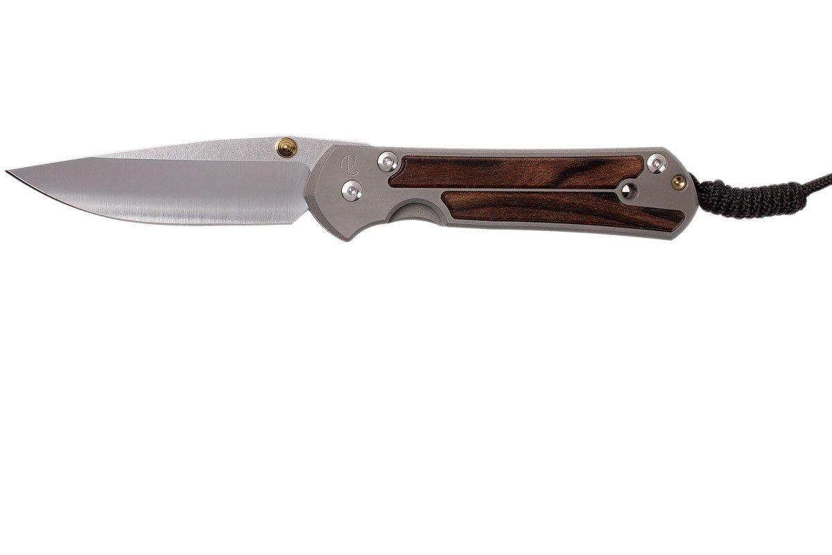 Chris Reeve Large Sebenza 21 Macassar Ebony inlay L21-1116 pocket