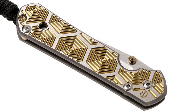 Image for Chris Reeve Small Sebenza 21 Hex in Gold CGG S21-1042 pocket knife