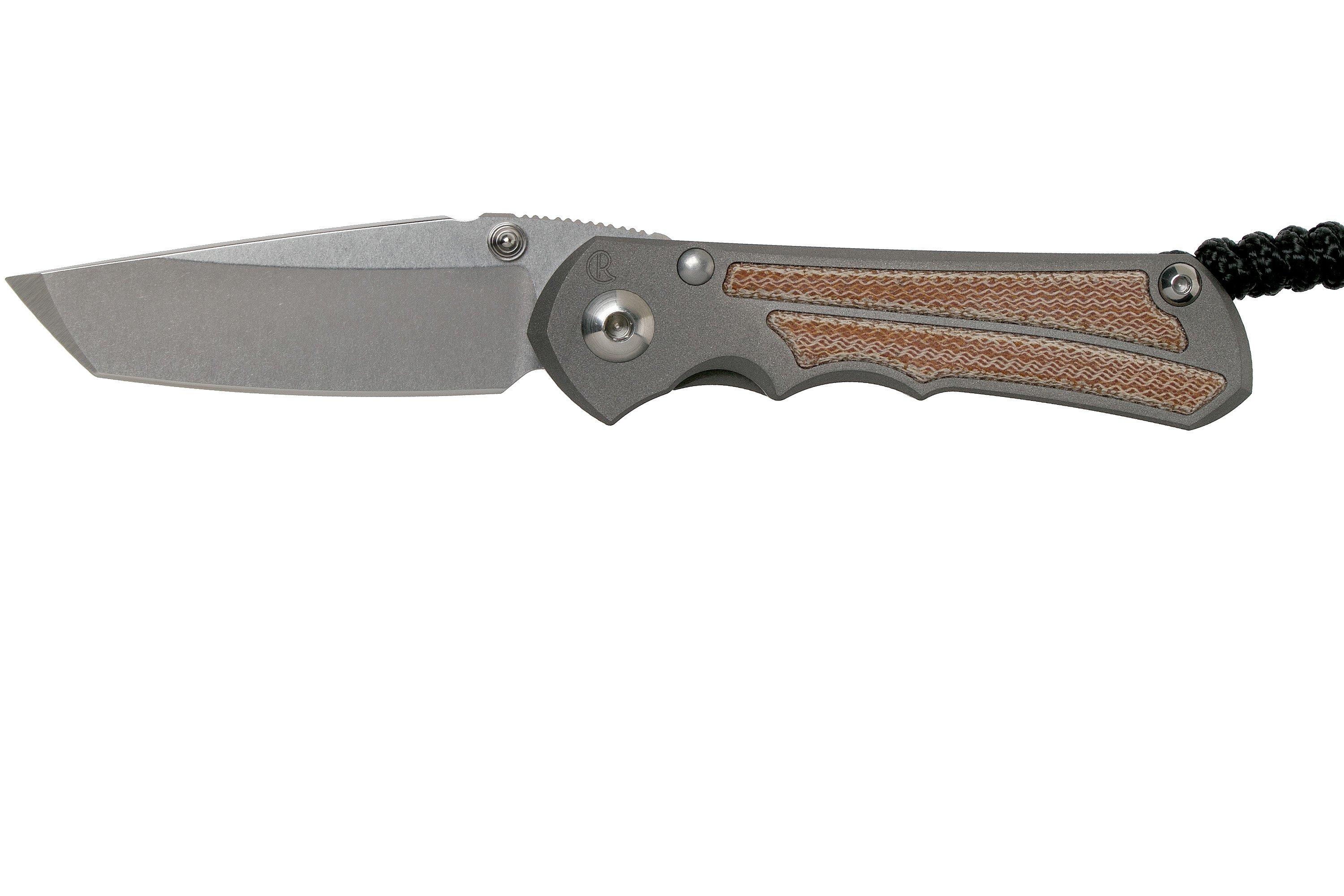 Chris Reeve Small Inkosi Tanto Natural Micarta Inlays SIN1046 pocket