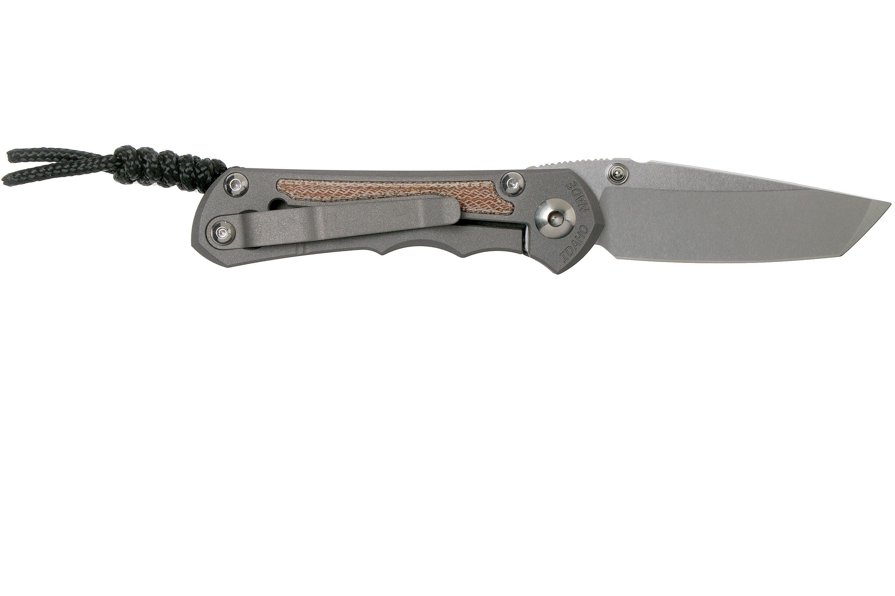 Chris Reeve Small Inkosi Tanto Natural Micarta Inlays SIN-1046 navalha ...