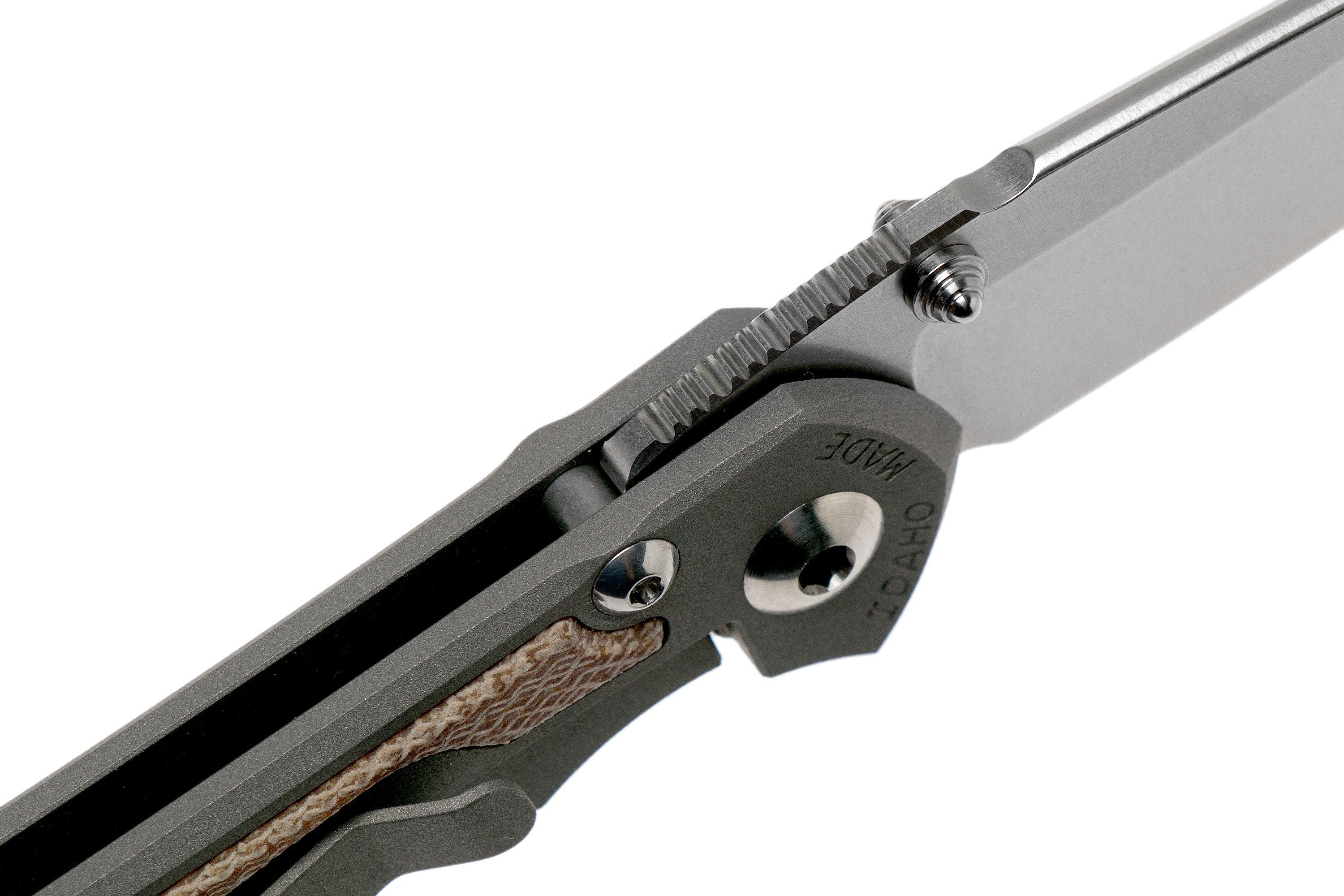 Chris Reeve Small Inkosi Tanto Natural Micarta Inlays SIN-1046 pocket ...