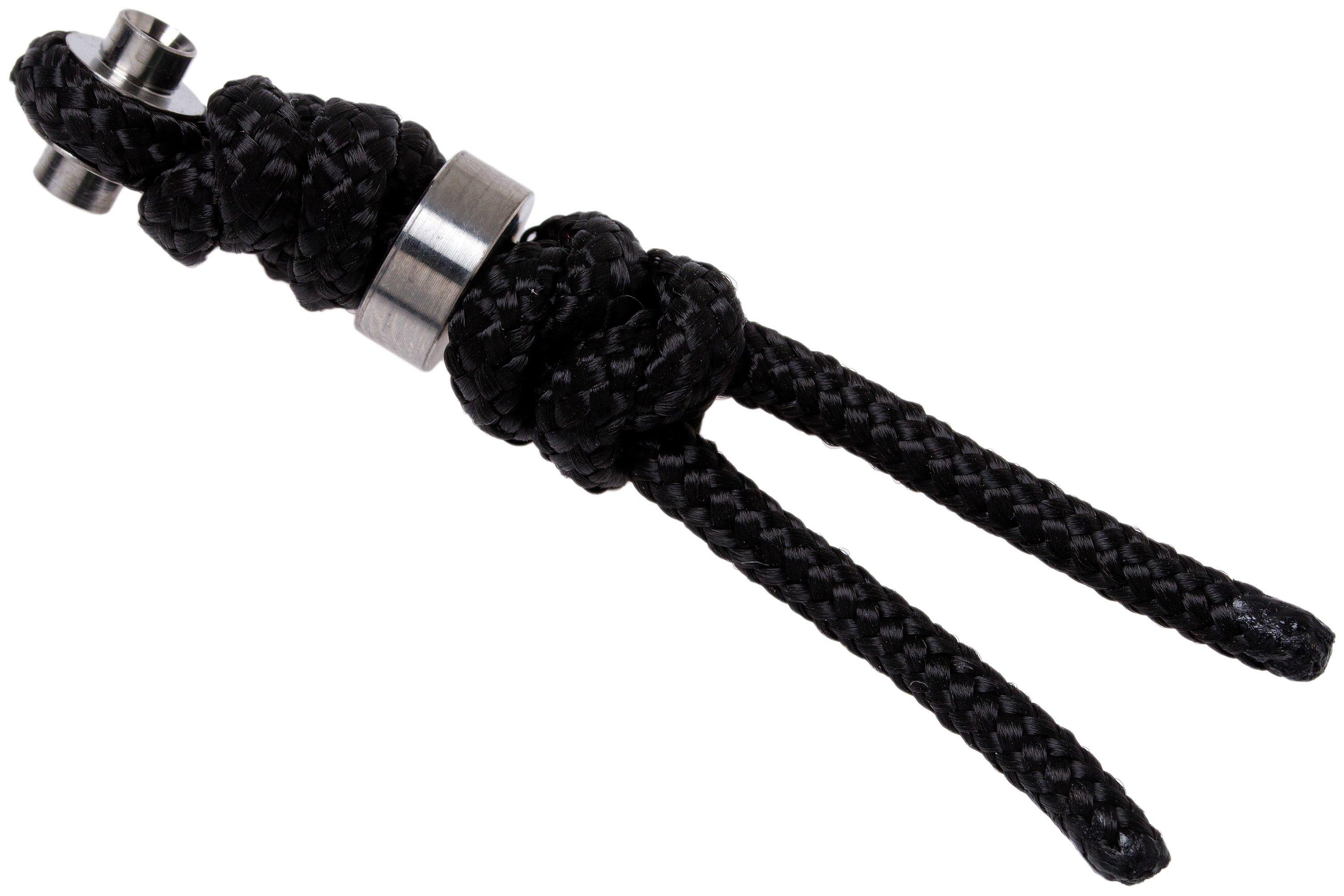 Chris Reeve Small Inkosi Lanyard with bead black/silver SIN7003