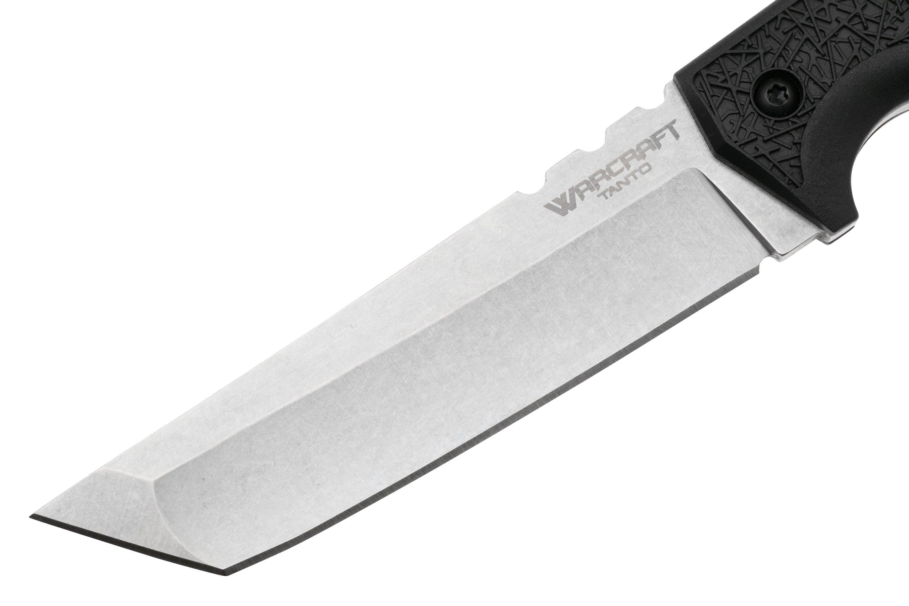 Cold Steel Medium Warcraft Tanto 13SSA, Stonewashed 4034 SS, Black GFN ...