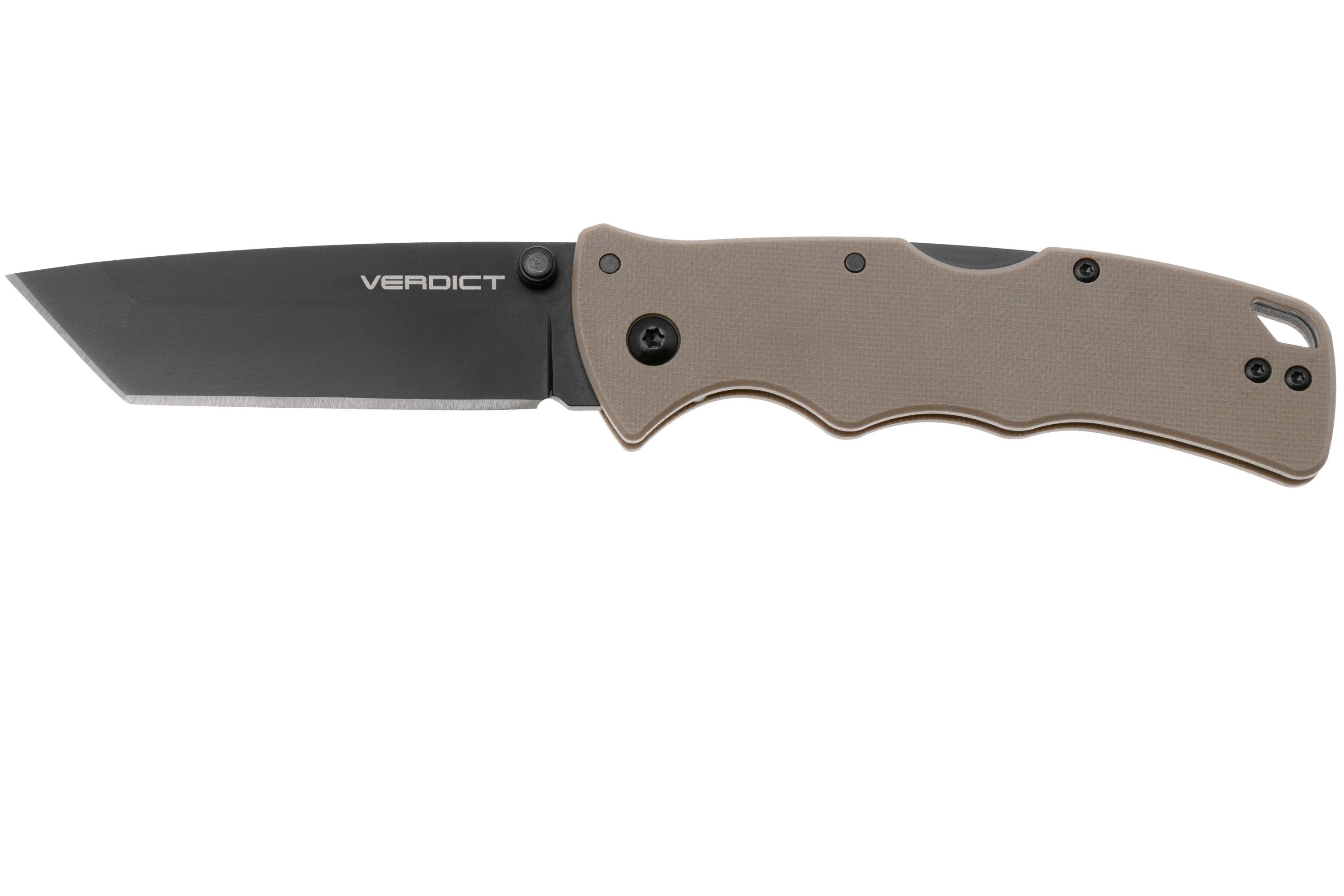 Cold Steel Verdict Tanto FL-C3T10AFDE, DLC AUS10A, Coyote G10