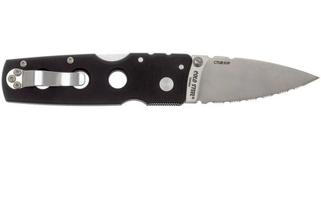 HOLD OUT 3 BLADE FULL SERRATED EDGE BLK S35VN