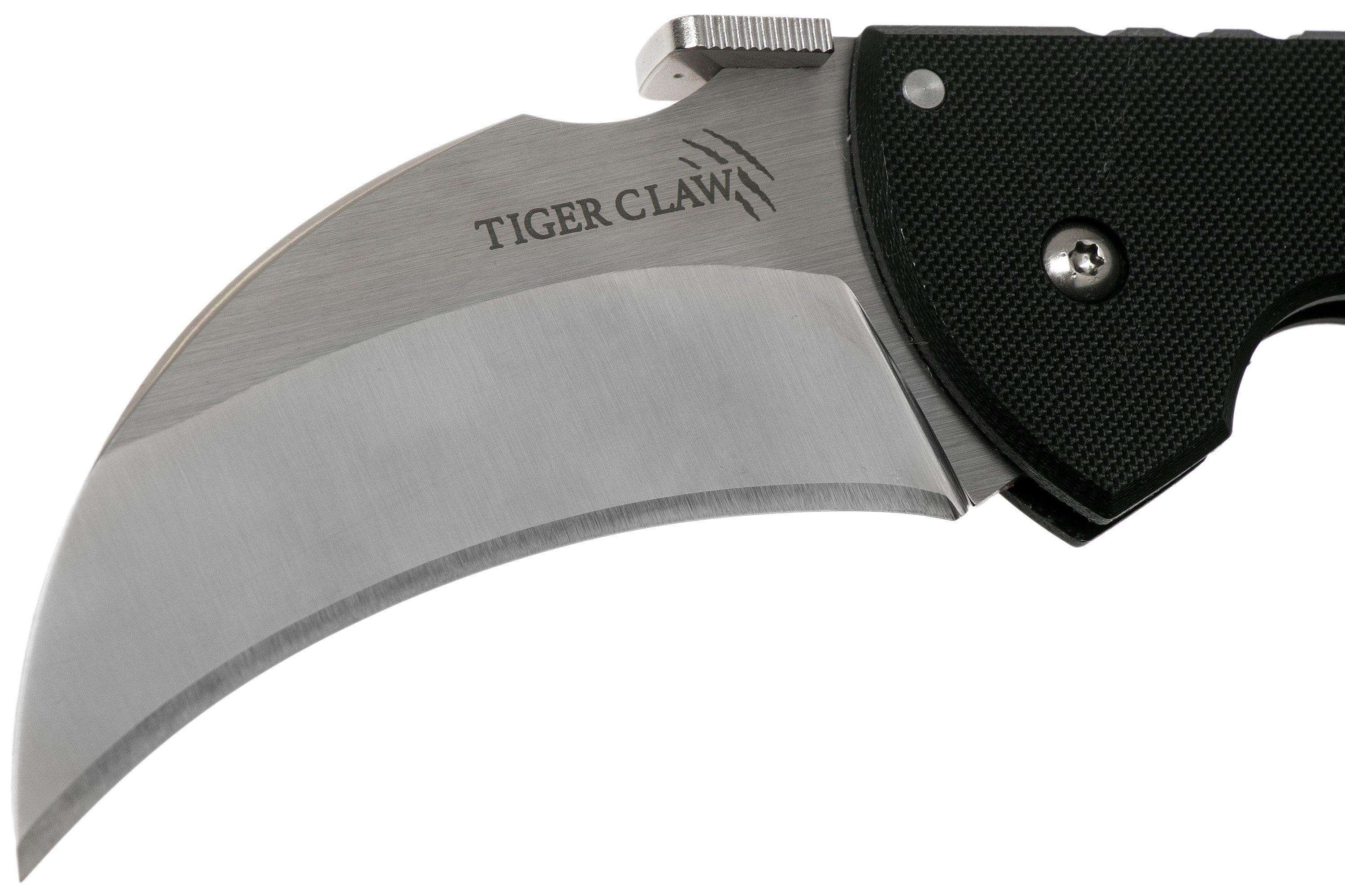 Cold Steel Tiger Claw plain edge 22C karambit pocket knife ...