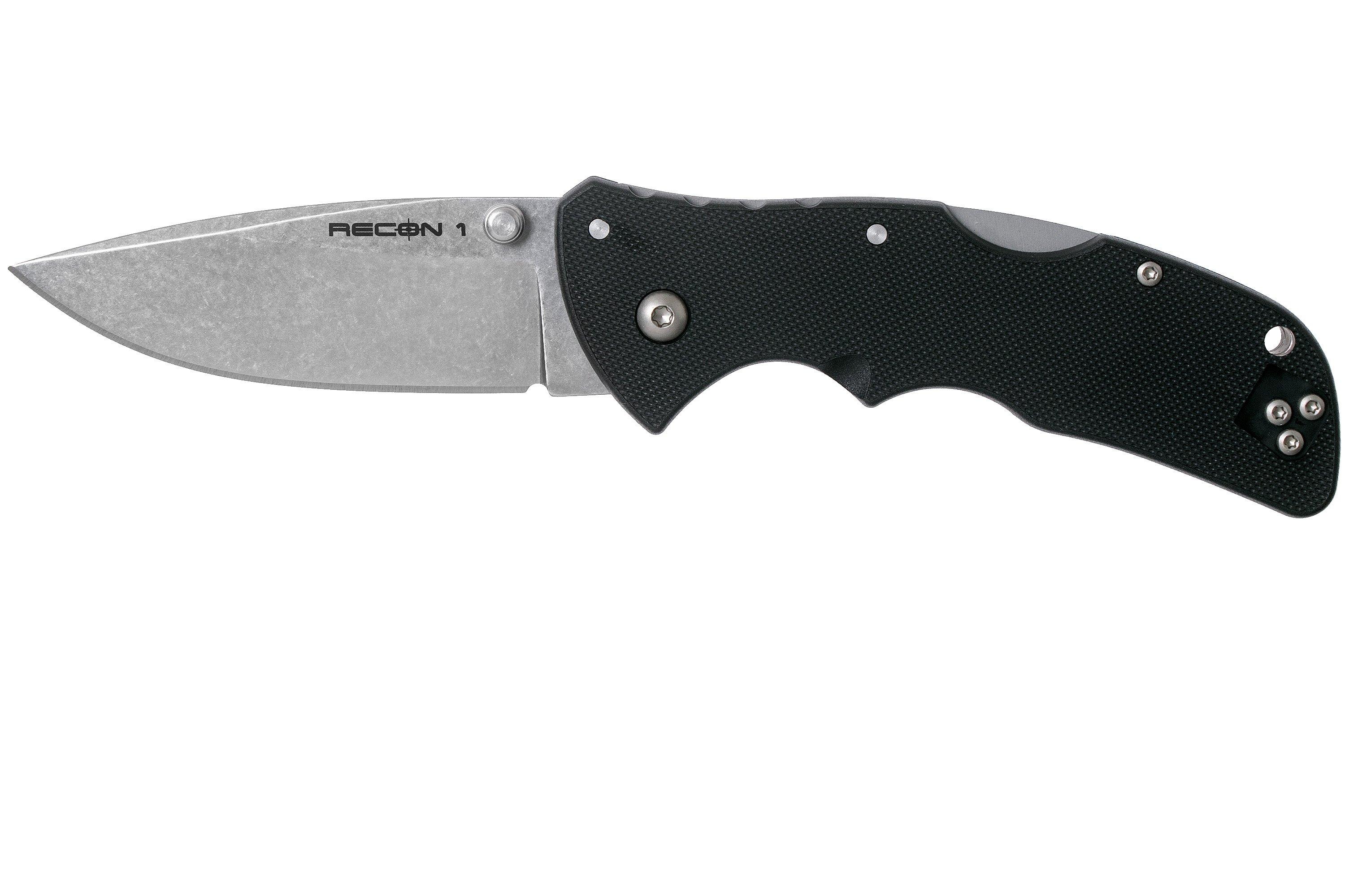 Cold Steel Mini Recon 1 AUS10A Spear Point, Plain Edge 27BAS pocket knife Advantageously