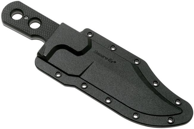 COLD STEEL MINI TAC BOWIE STAINLESS BLADE NECK KNIFE WITH BLACK GRIV-EX  HANDLE