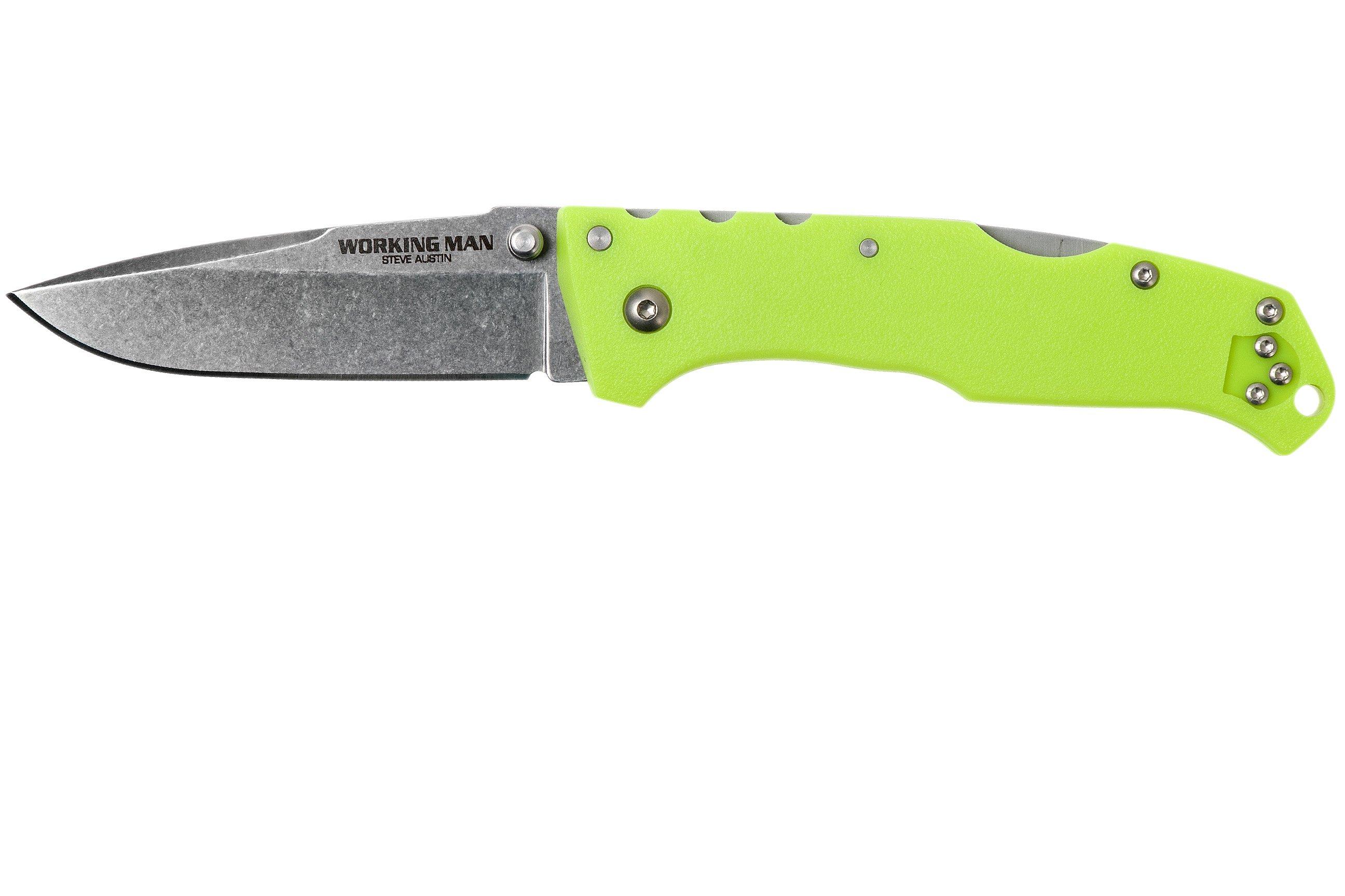 Cold Steel Working Man 54NVLM Neon Green, Steve Austin design