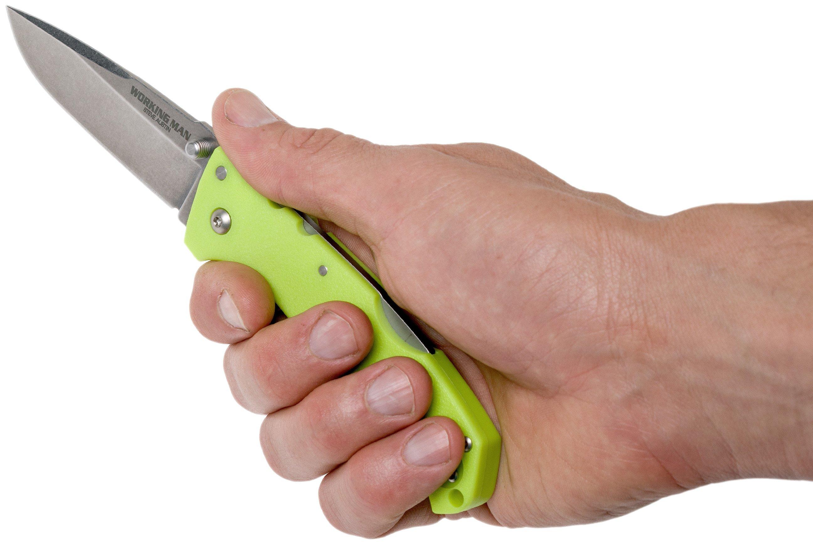 Cold Steel Working Man 54NVLM Neon Green, Steve Austin design