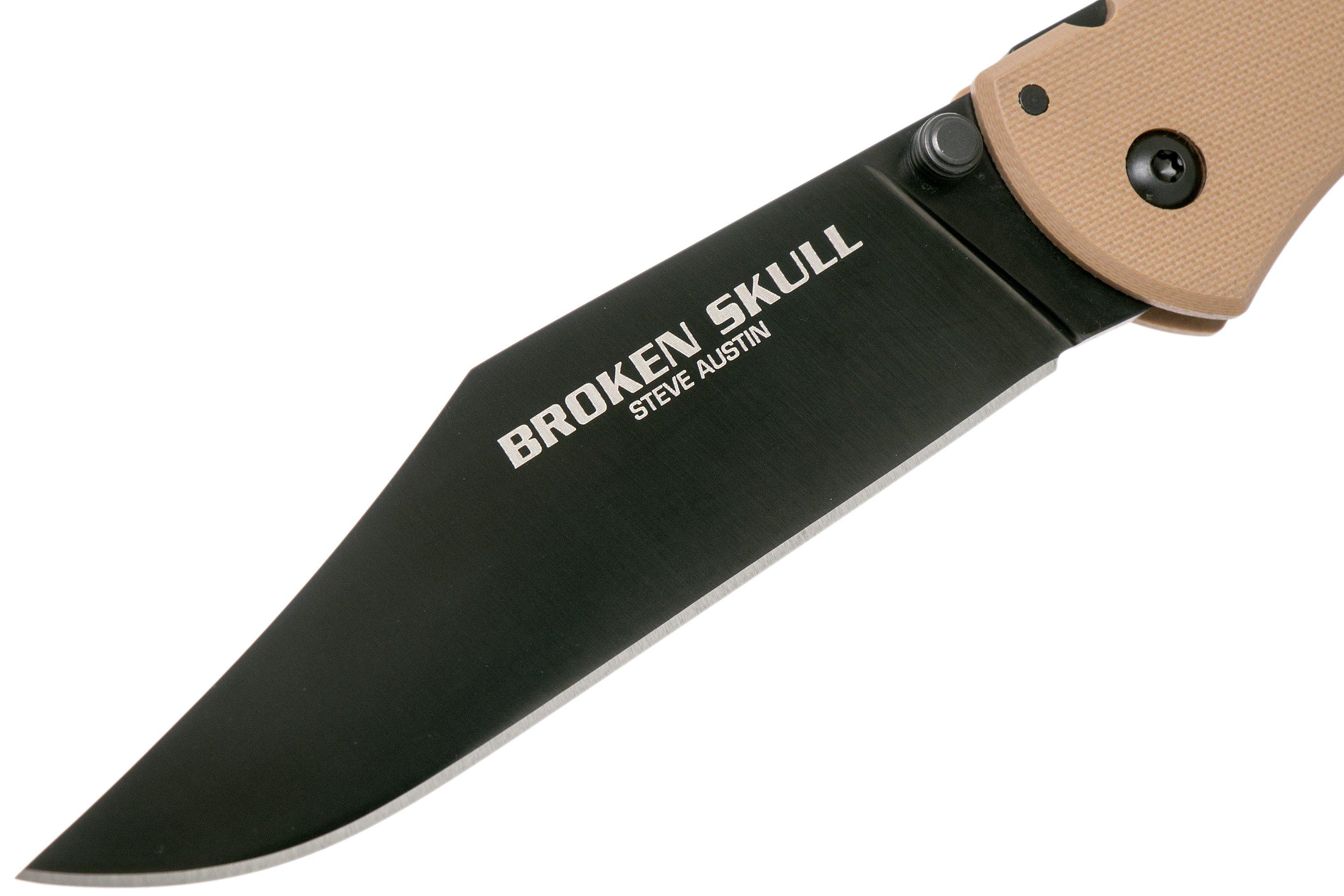 Cold Steel Broken Skull II S35VN pocket knife 54S2A, coyote tan 