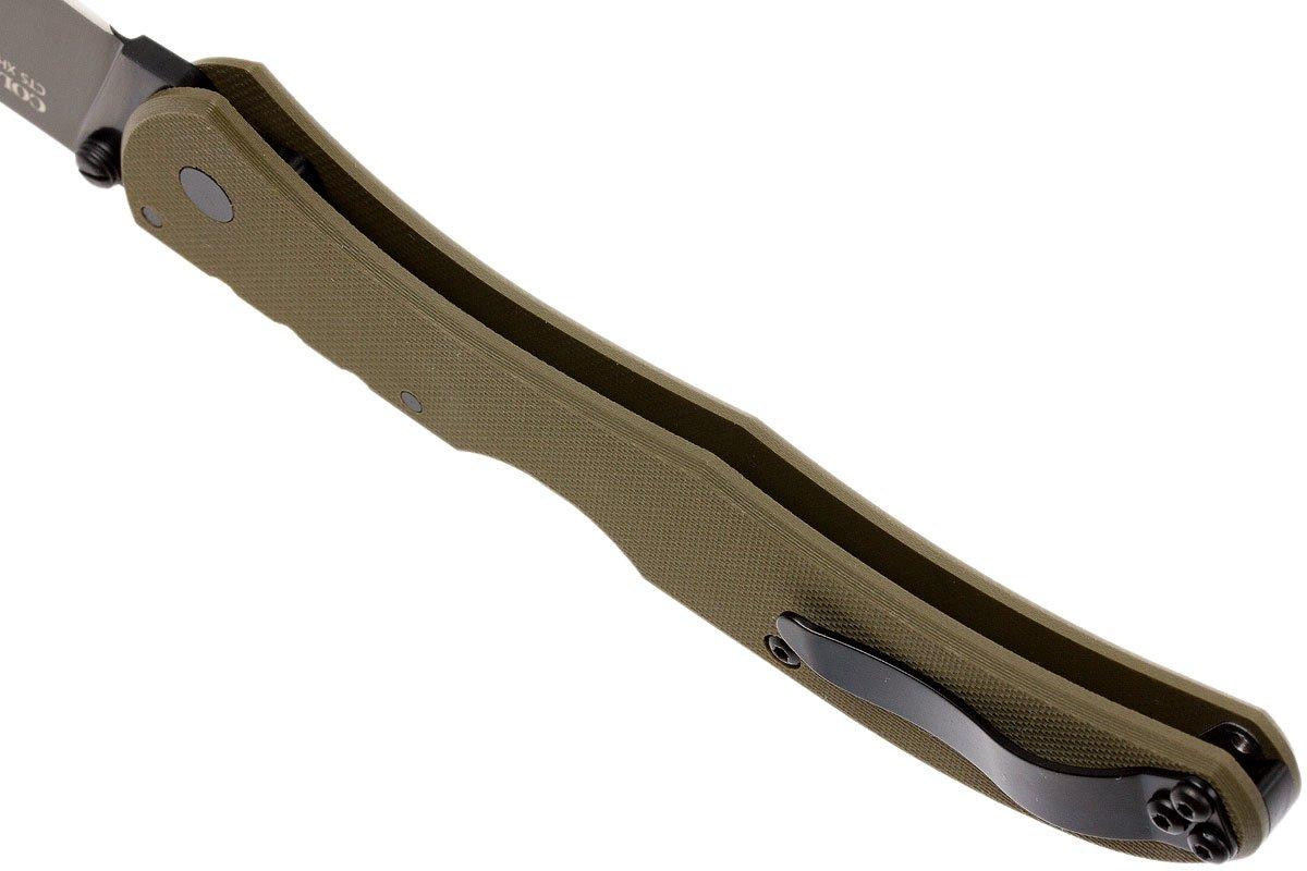 Cold Steel Broken Skull Einhandmesser – CTS XHP Stahl, Tri-Ad Lock, Orangefarbener G10 Griff