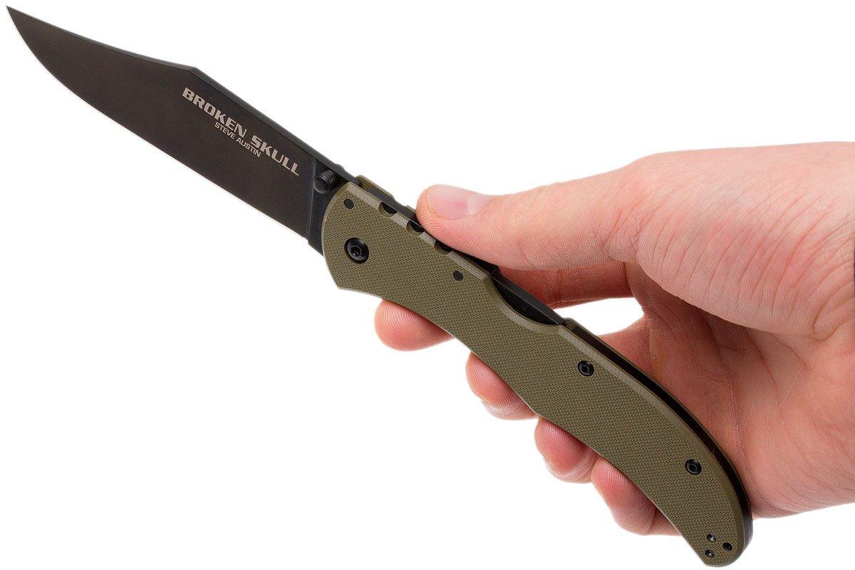 Cold Steel Broken Skull III pocket knife, olive drab | Advantageously ...