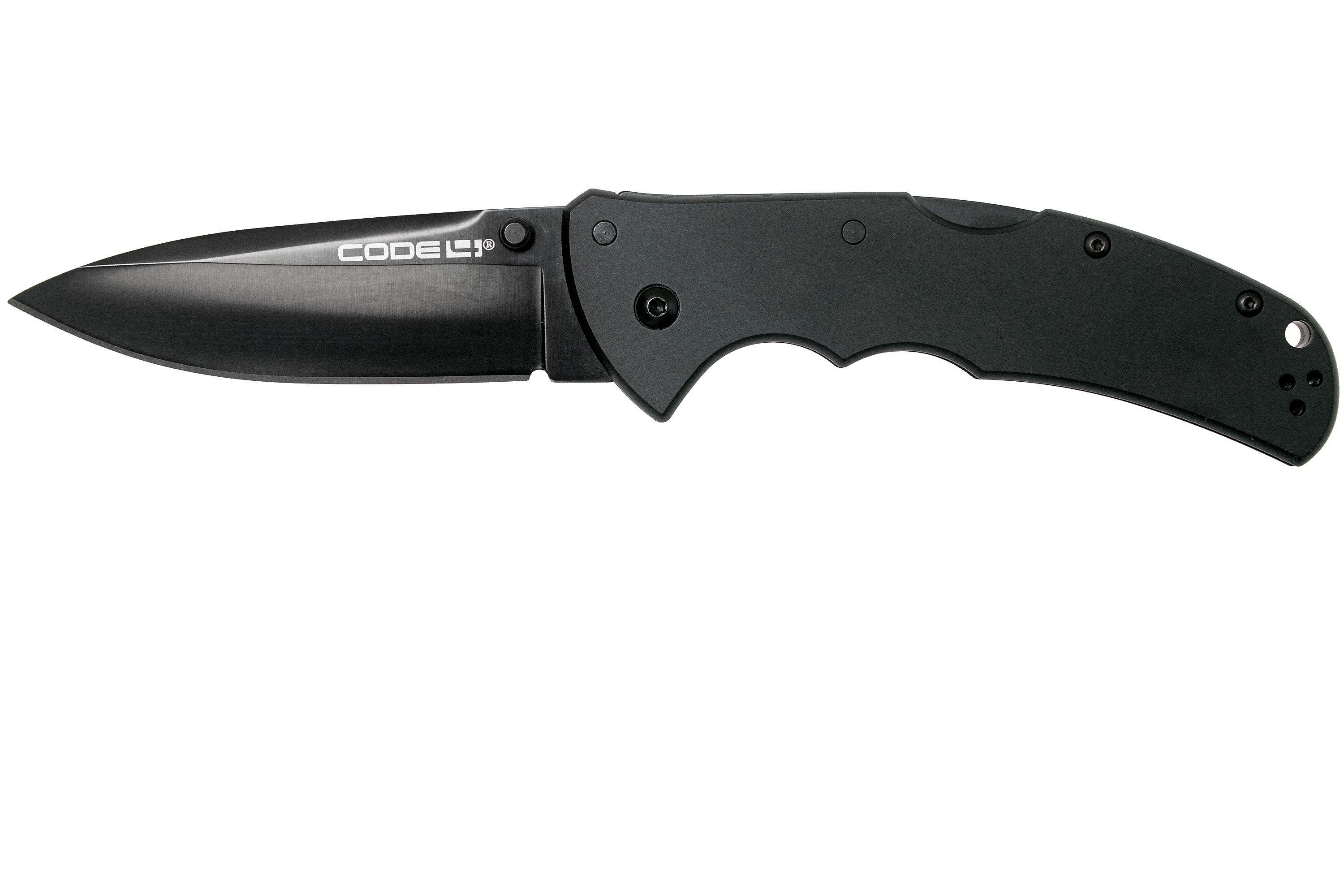 Cold Steel Code 4 Spear Point 58PAS Black/Black CPM S35VN plain edge