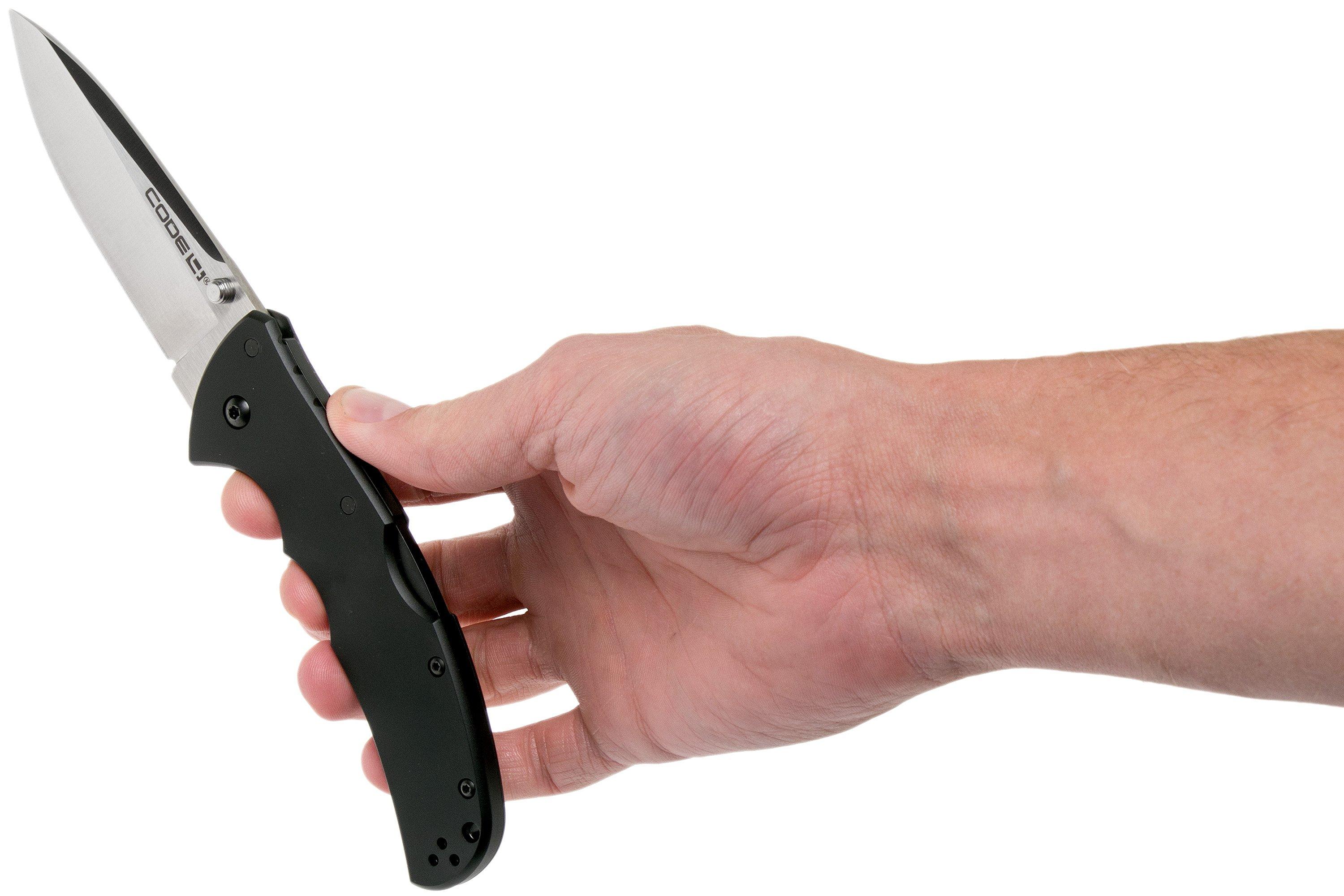 Cold Steel Code 4 Spear Point 58PAS Black CPM S35VN plain edge, pocket