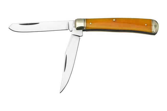 The Boker Tree Brand Trapper In Yellow Bone. 