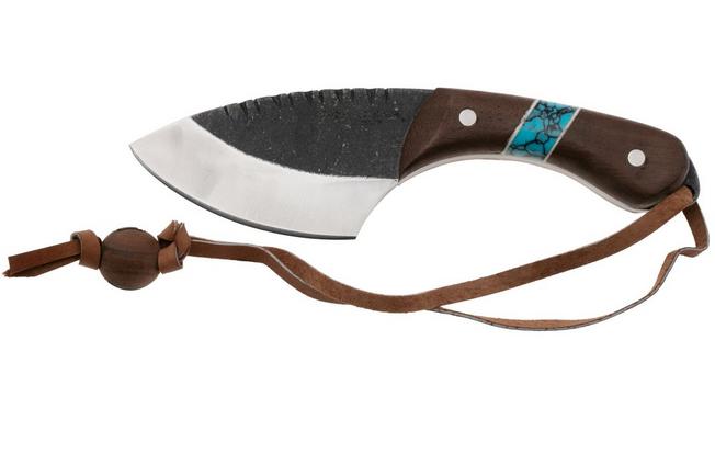 Afbeelding voor Condor Blue River Skinner CTK112-3.5-4C, Brut De Forge 440C, Walnut Turqouise Stone, vaststaand mes