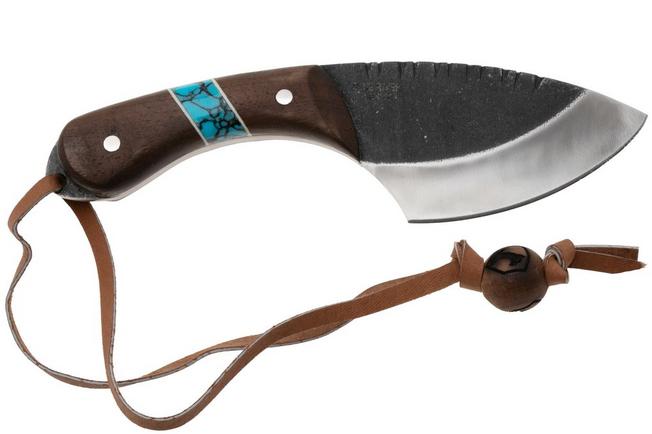 Afbeelding voor Condor Blue River Skinner CTK112-3.5-4C, Brut De Forge 440C, Walnut Turqouise Stone, vaststaand mes