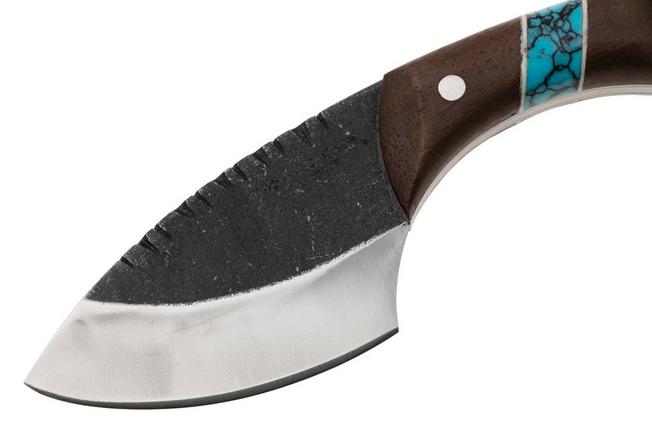 Afbeelding voor Condor Blue River Skinner CTK112-3.5-4C, Brut De Forge 440C, Walnut Turqouise Stone, vaststaand mes