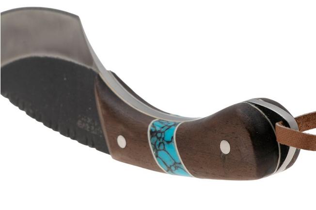 Afbeelding voor Condor Blue River Skinner CTK112-3.5-4C, Brut De Forge 440C, Walnut Turqouise Stone, vaststaand mes
