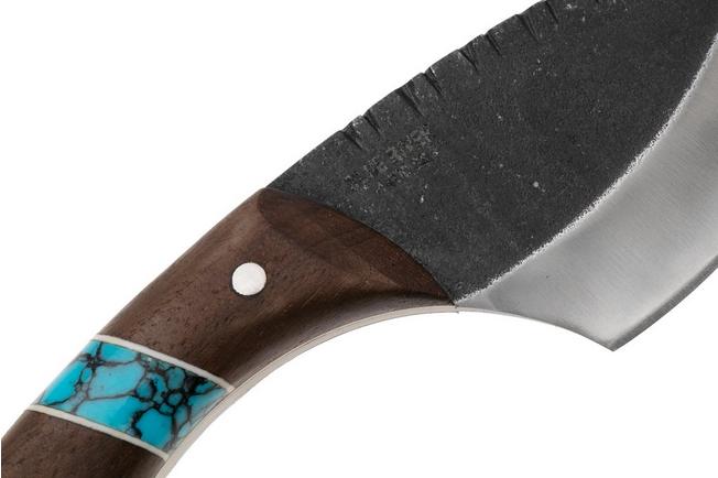 Afbeelding voor Condor Blue River Skinner CTK112-3.5-4C, Brut De Forge 440C, Walnut Turqouise Stone, vaststaand mes