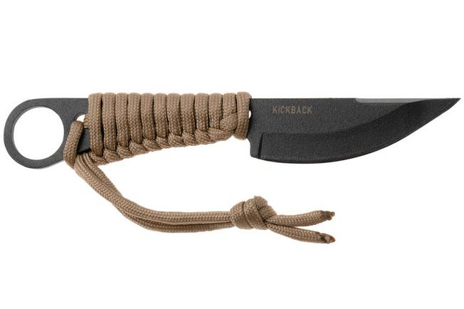 Bild für Condor Kickback Knife CTK1802-2.75HC Powder Coated 1075, Tan Paracord Wrap, Neck Knife