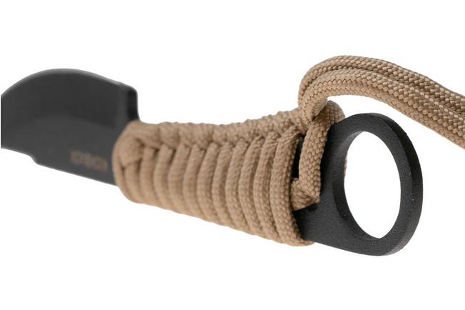 Bild für Condor Kickback Knife CTK1802-2.75HC Powder Coated 1075, Tan Paracord Wrap, Neck Knife