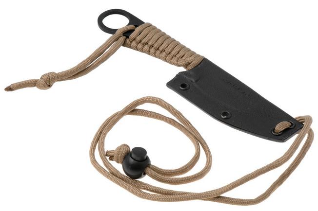 Bild für Condor Kickback Knife CTK1802-2.75HC Powder Coated 1075, Tan Paracord Wrap, Neck Knife