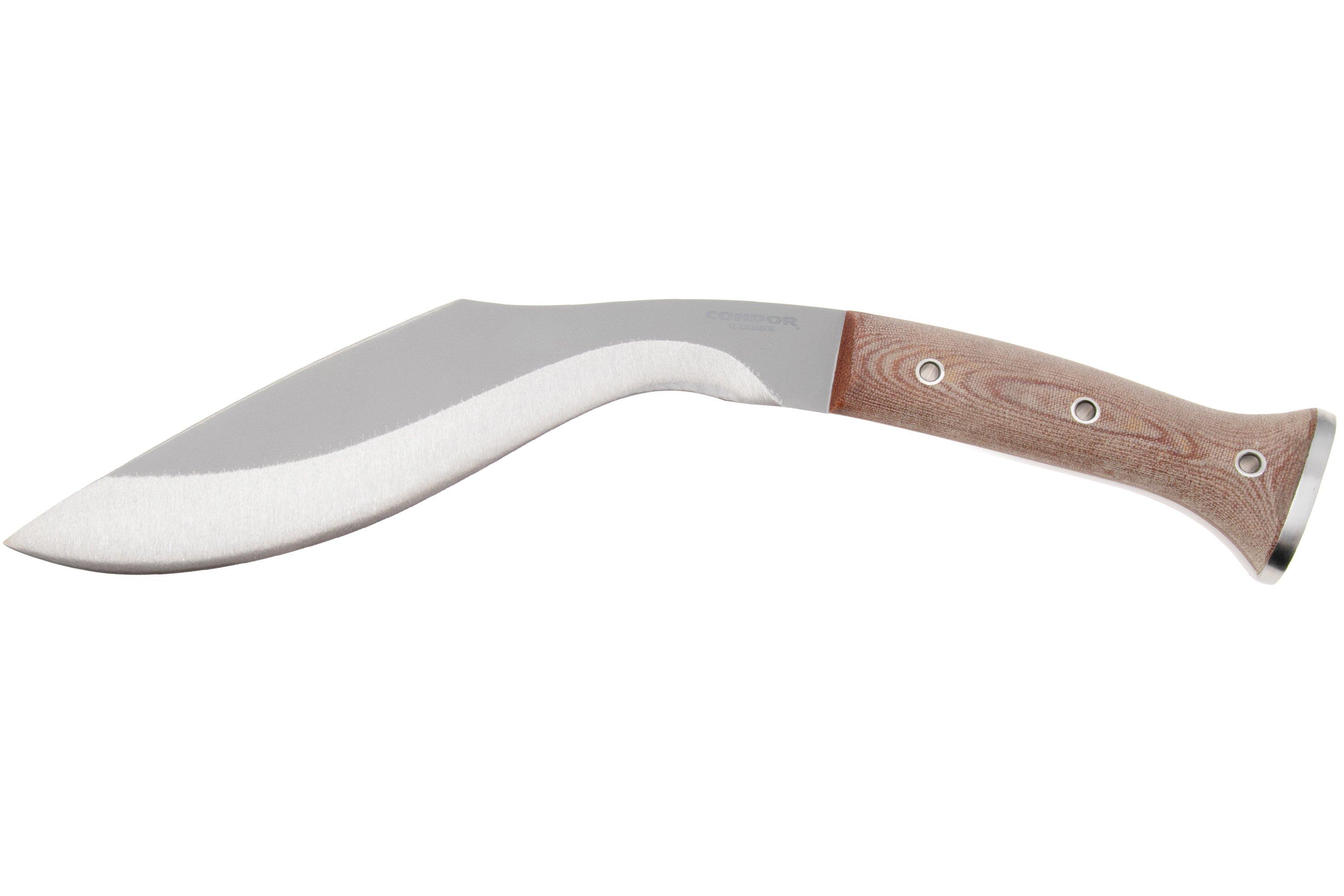 Condor K-TACT Kukri Knife CTK1811-10, Satin Convexed 1075, Micarta