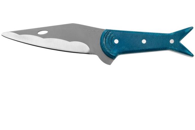 Image for Condor Megalodon CTK823-3-SK, Blasted Satin Sandvik 14C28N, Blue Micarta fixed knife