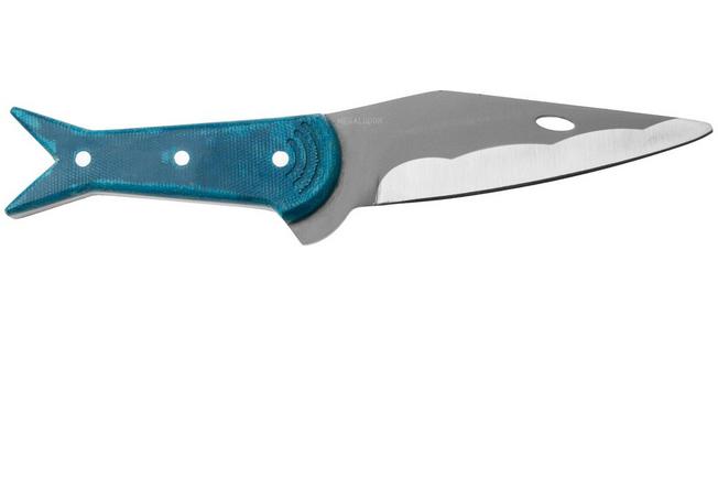 Image for Condor Megalodon CTK823-3-SK, Blasted Satin Sandvik 14C28N, Blue Micarta fixed knife