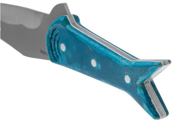 Image for Condor Megalodon CTK823-3-SK, Blasted Satin Sandvik 14C28N, Blue Micarta fixed knife