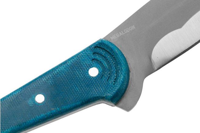 Image for Condor Megalodon CTK823-3-SK, Blasted Satin Sandvik 14C28N, Blue Micarta fixed knife